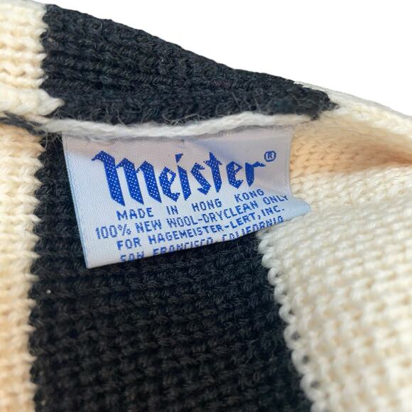 Meister 100% "New Wool" Watch Cap Beanie Hat Stripes OS Ski Winter Knit Vintage - Picture 3 of 9